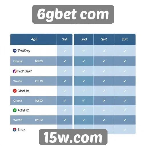 Comparativa entre 6gbet e concorrentes no mercado